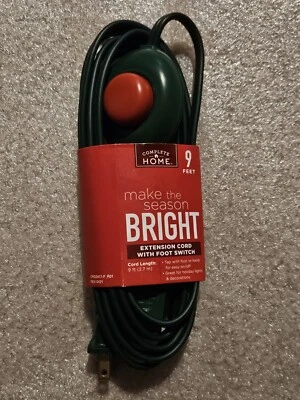 Make The Season Bright 9Ft. Polarized Extension Cord Foot Switch And 3 Outlets - Image 1 of 4