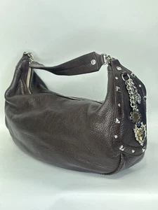 Juicy Couture Hobo Brown Leather Bag With Charms - Picture 1 of 12