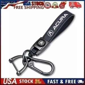 Genuine Leather Car Keychain Set for Acura Key Ring Lanyard Accessories Style 1 - Picture 1 of 11