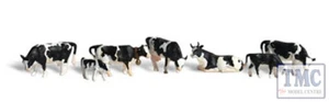 A2724 Woodland Scenics Painted Figures O Holstein Cows - Picture 1 of 1