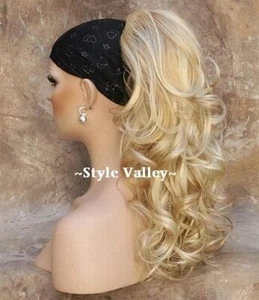 Blonde Mix Ponytail Hairpiece Long Curly Claw Clip in/on Hair Piece Extension - Picture 1 of 2