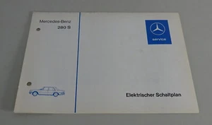 Elektrischer Schaltplan Mercedes S-Klasse W116 280 S Vergaser von 02/1974 - Bild 1 von 1