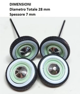 RUOTE originali Fiat 500 L verde del 1968 - Norev scala 1/18 - NO BURAGO 1/16 - Foto 1 di 1