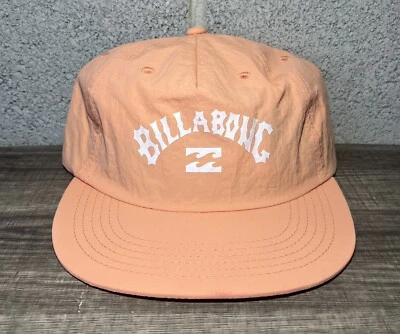 Men’s Billabong Curtis Nylon Water Sports Adjustable Strapback Orange Hat OSFM - Image 1 of 3