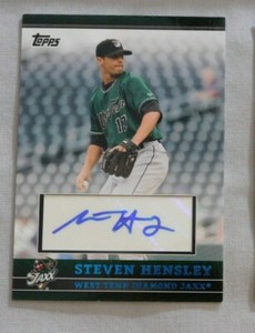 2010 Topps Pro Debut Prospect Blue /199 Steven Hensley #PDA-SHE Auto