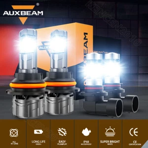 AUXBEAM Canbus 9007 9006 LED Headlight High Low Beam Fog Light 6500K White 1:1 - Picture 1 of 12
