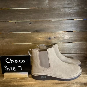 Nuevas Botas Chelsea para Mujer Chaco Paonia Marrón Gamuza Tobillo Exterior Talla 7 M Nuevas sin Caja - Imagen 1 de 6