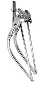 NEW BENT SPRINGER FORK FRONT END FOR 24" BEACH CRUISER BICYCLES CHROME 1 " - Picture 1 of 2