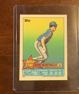 1989 Topps Super Star Sticker #51 Kevin McReynolds - Sticker #131 Bobby Bonilla