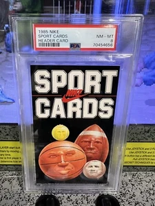 1985 Nike Sport Cards Header Graded PSA 8 NM-MT Michael Jordan Babe Ruth - Picture 1 of 4