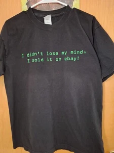 Lo vendí en eBay camiseta negra grande manga corta Gildan redes sociales - Imagen 1 de 1