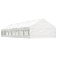 vidaXL Cenador con techo polietileno blanco 17,84x5,88x3,75 m