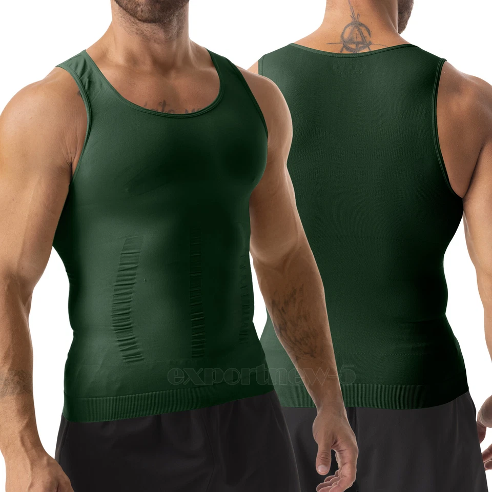 Sculptcore Men's Body Shaper Compression Ionic Shaping Shirt Slimming Tank Top - Image 1 of 4