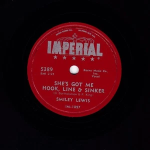 Smiley Lewis 78 Shes Got Me Haken Line & Sinker / Please Listen To Me Imp 5389 E - Bild 1 von 2