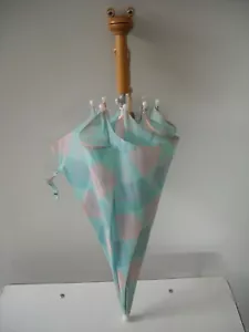 90s WOODEN FROG HEAD RHOMBI UMBRELLA - Picture 1 of 1