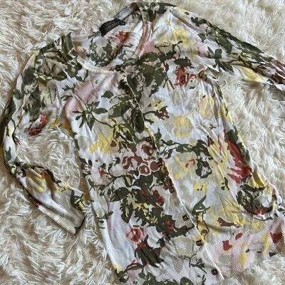 Anthropologie Charlotte‎ Tarantola Cárdigan Floral Botones Cristal Talla Pequeña Foto 1 de 4