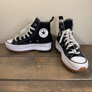 Converse Run Star Hike Plateau schwarz Canvas Turnschuhe Damen 6,5 Herren 5 - Bild 1 von 11