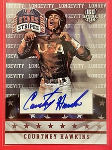 2015 Panini Stars and Stripes Courtney Hawkins Longevity Auto /299 #26 Baseball - Picture 1 of 2