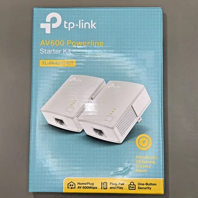TP-LINK TP LINK AV600 POWERLINE KIT DE INICIO DE LÍNEA ELÉCTRICA WIFI INTERNET TL-PA4010 Foto 1 de 3