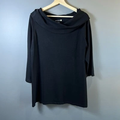 Легкий свитер топ Sweaterworks Black Lagenlook туника размер большой  - Изображение 1 из 4