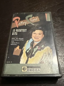 Patsy Cline 12 Greatest Hits Vtg 1988 Cassette Tape Country Music Decca MCAC-12 - Picture 1 of 4