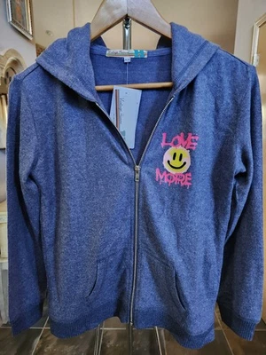 Sudadera con Capucha Cremallera Completa Para Niños "Love More" DE COLECCIÓN HABANA NIÑO GRANDE XL/16 Brezo Azul Marino Nueva con Etiquetas Foto 1 de 4