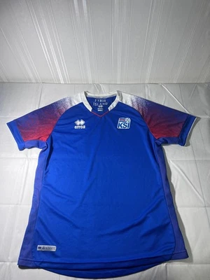 Maglia calcio Islanda Errea Home Kit maglia KSI Fyrir Island 2018 2019  - Immagine 1 di 4
