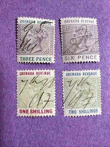 Granada 1884 - Ingresos usados. Marca de agua Crown CA. - Imagen 1 de 2