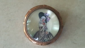 Irene Wigley for Thomas L Mott - Hand Painted Miniature Portrait Brooch - Picture 1 of 9