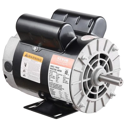 VEVOR 2HP Air Compressor Motor 115/230V 20/10A 3450RPM 56 Frame CW/CCW Rotation - Image 1 of 4