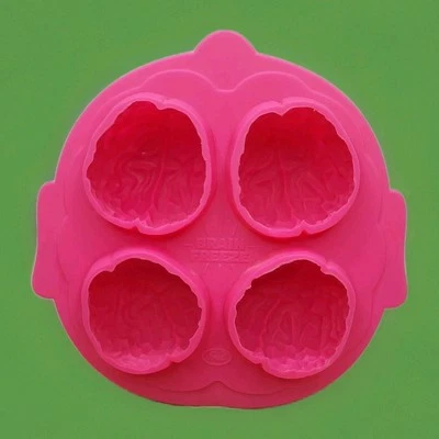 Molde de resina artesanal de hielo cerebral de silicona zombi cócteles de Halloween chocolate aterrador Foto 1 de 4