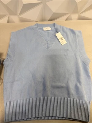 Chaleco Ami Paris Mujer Azul De Coeur Cuello en V Talla XL Foto 1 de 4