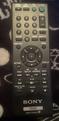 Genuine Sony RMT-D197A DVD Player Remote Control Used - Tested And Fully Working - Image 1 of 4