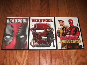 Deadpool trilogy on DVD. 1, 2 & Deadpool and Wolverine. Ryan Reynolds. - Picture 1 of 1