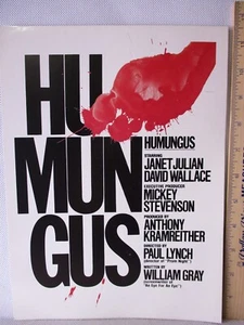 Póster promocional Humungus 1981 tarjeta de sinopsis con imagen, obra de arte alternativa, AVCO de terror - Imagen 1 de 2