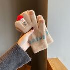 Riding Christmas Snowman Gloves Touch Screen Cute Knitted Cold Plush Thickened