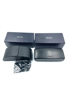 LOT 2 - PRADA BLACK SUNGLASS /EYEGLASS CASES - Picture 1 of 7