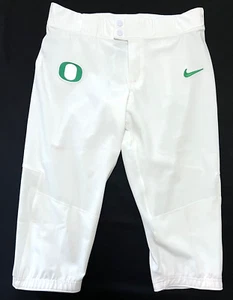 2019 NIKE Vapor Prime Womens Medium Oregon Ducks White 3/4 Softball Pants AV6785 - Picture 1 of 8