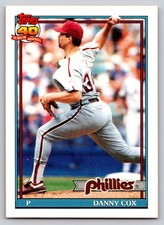 1991  Topps Traded #25T Danny Cox Philadelphia Phillies