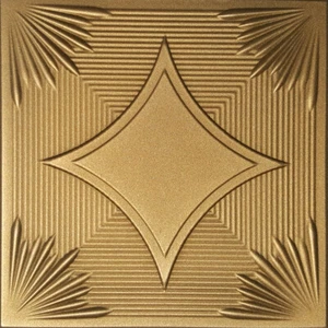 Ceiling Tiles, Glue Up 20" x 20", Decorative, Styrofoam, YEREVAN Metalic GOLD - Picture 1 of 2