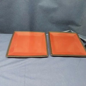 2018 Better Homes and Gardens Stoneware "Weston" Set/2 Square Dinner Plates EUC - Picture 1 of 5