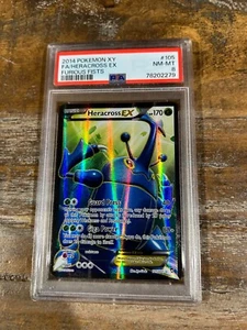 Pokemon 2014 Furious Fists XY Full Art Heracross EX #105 PSA 8 RARE - Bild 1 von 2