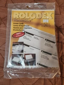 Rolodex Necessities ~ 240 Laser-/Tintenstrahldruckerkarten ~ Nr. 67620 ~ NEU - Bild 1 von 5