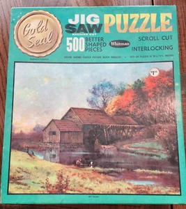 Vintage Whitman Gold Seal - Jigsaw puzzle - 500 pcs - Mill Stream - Picture 1 of 4