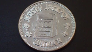 Vtg Asbury Park NJ Palace Amusements Arcade JERSEY JACKPOT TOKEN Tillie - Picture 1 of 4