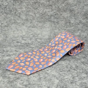 Gucci Tie Blue Pink Silk Seashell Pattern Classic 9cm Necktie Vintage Italy - Picture 1 of 13
