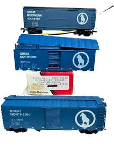 HO GREAT NORTHERN 40' BOXCAR LOTx3 BIG SKY BLUE INTERMOUNTAIN & MP RTR & KIT - Picture 1 of 2