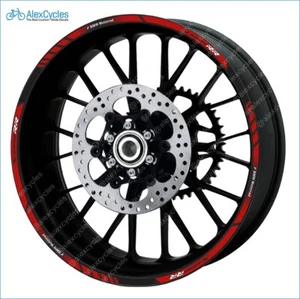 BMW S1000RR Red Motorrad Motorsport Laminated Wheel Rim Decals Stripes Kit - Imagen 1 de 2