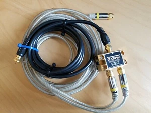 Monster Cable Ultra RF Cable/Satellite Splitter - 1 in 2 Out - 2 GHz with cables - Picture 1 of 2
