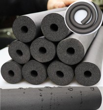 6-108mm ID Thermal Insulation Sponge Pipe Foam Rubber Tube Lagging Wrap Roll 2M 